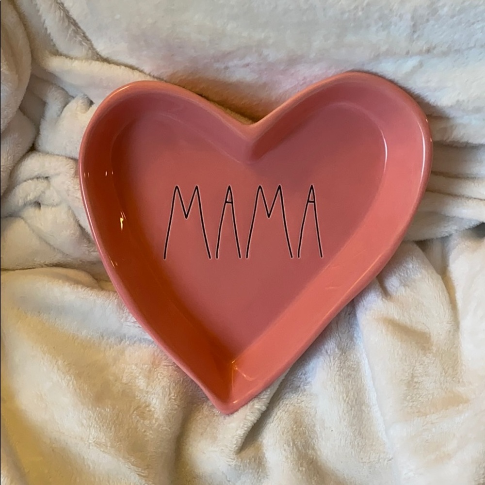 Reserved Rae Dunn MAMA pink heart dish